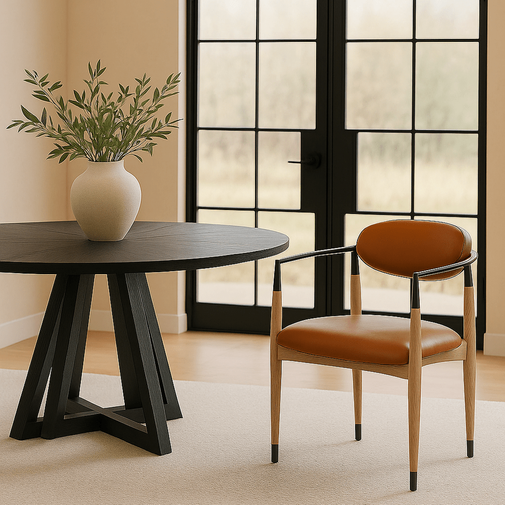 Soho Dining Chair - Natural & Bronze Keiichi 2
