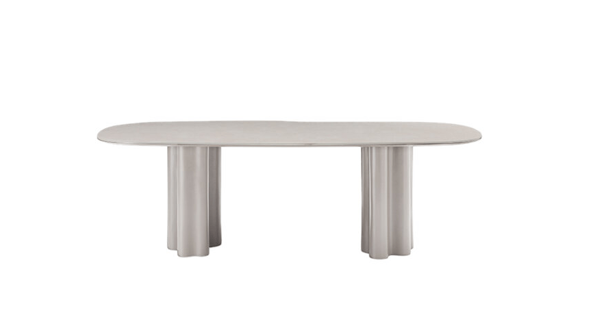 Moon Dining Table 240cm - Matte Beige