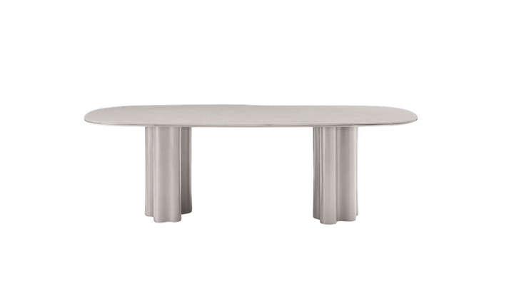Moon Dining Table 240cm - Matte Beige