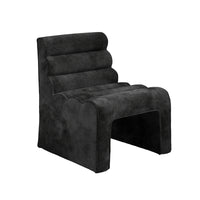 O&Co Naomi Accent Chair in Black Velvet Chenille