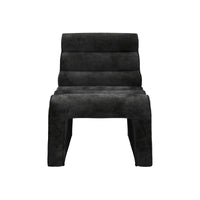 O&Co Naomi Accent Chair in Black Velvet Chenille