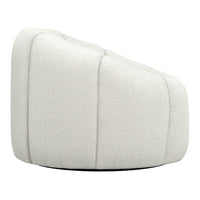 O&Co Sia Swivel Accent Chair in Ivory