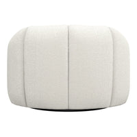 O&Co Sia Swivel Accent Chair in Ivory