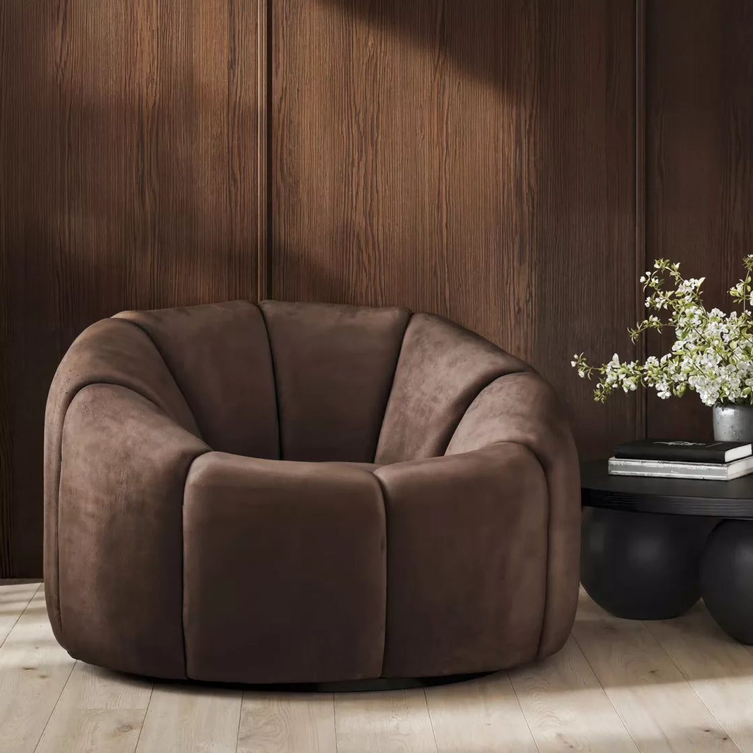 Sia Swivel Chair - Treacle