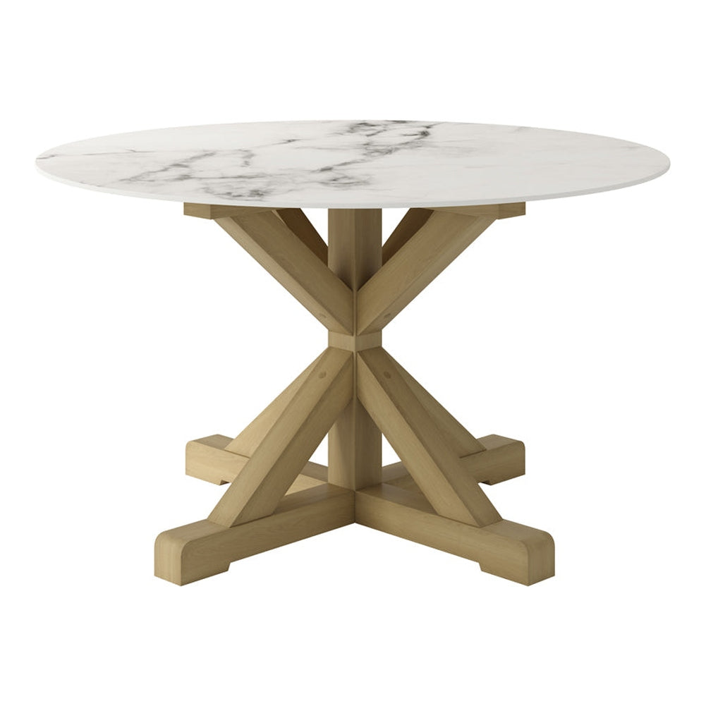 O&Co Martha Dining Table in Stone & Latte