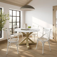 O&Co Martha Dining Table in Stone & Latte