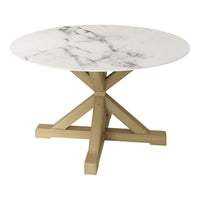 O&Co Martha Dining Table in Stone & Latte