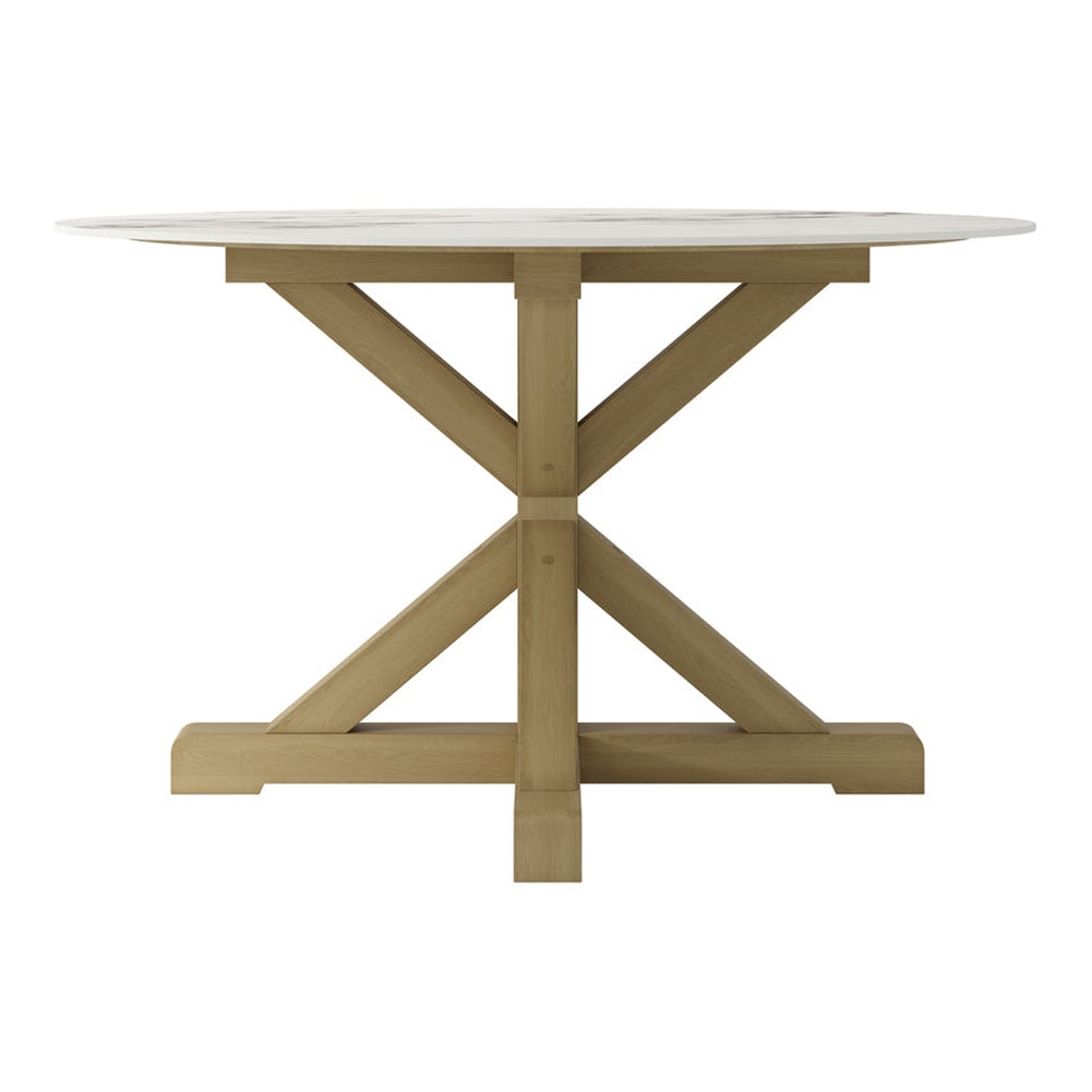 O&Co Martha Dining Table in Stone & Latte