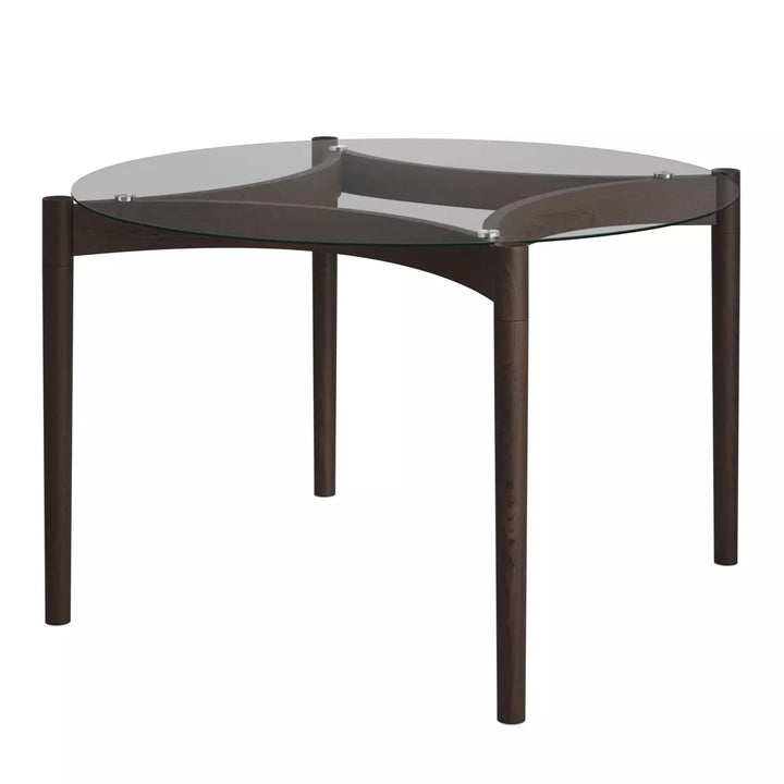 Nell Glass Top Round Dining Table