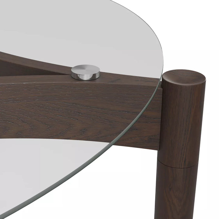 Nell Glass Top Round Dining Table