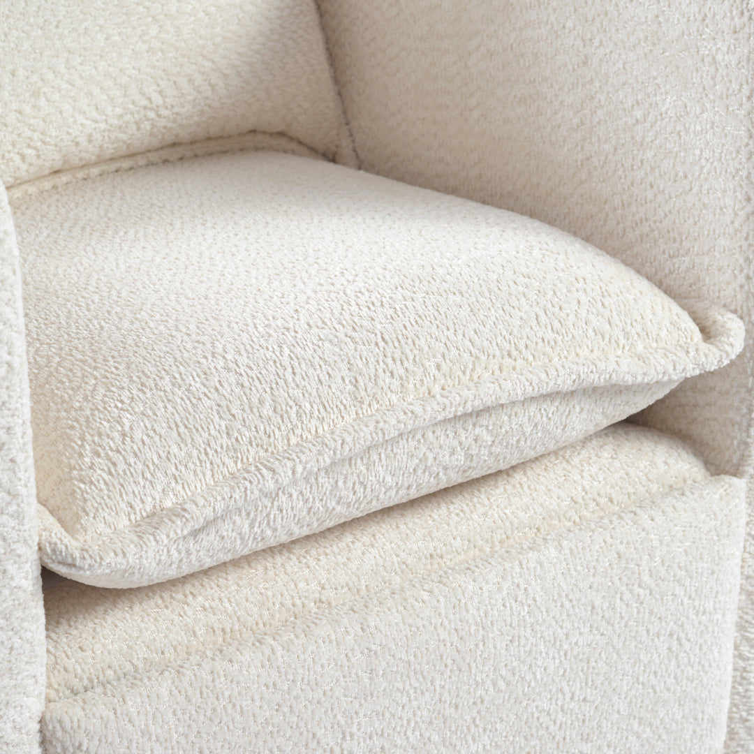 Snuggle Nursing Chair - Off White Bouclé