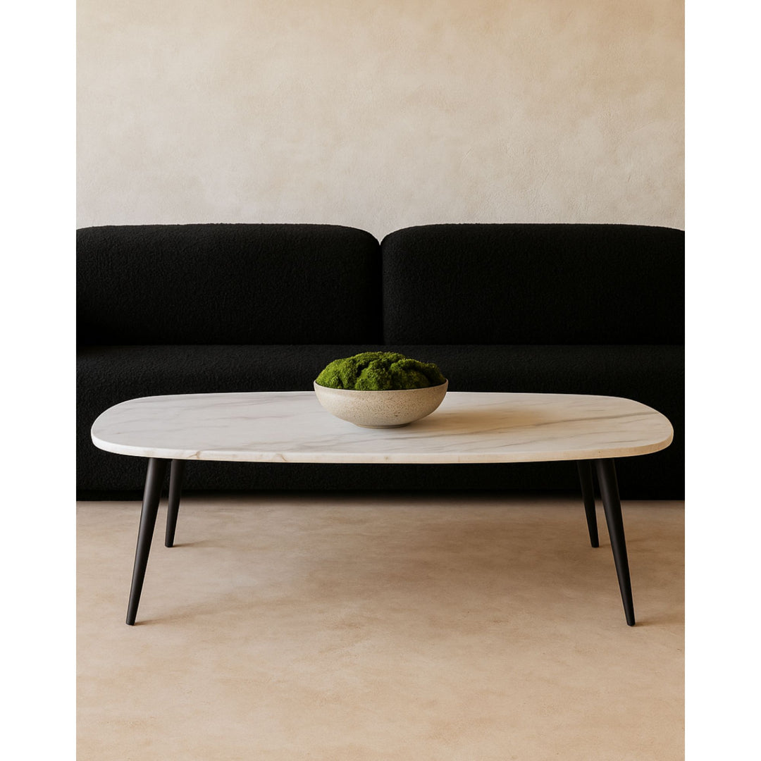 Niah Marble Rectangular Coffee Table - White Tommy Franks 2