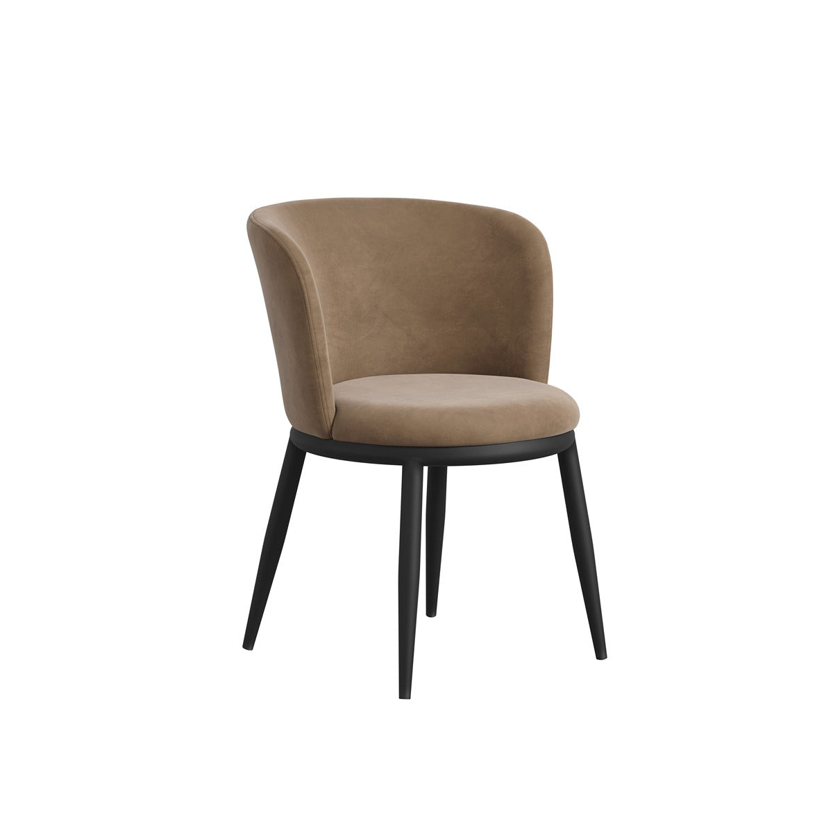 O&Co Clover Dining Chair in Mole & Black