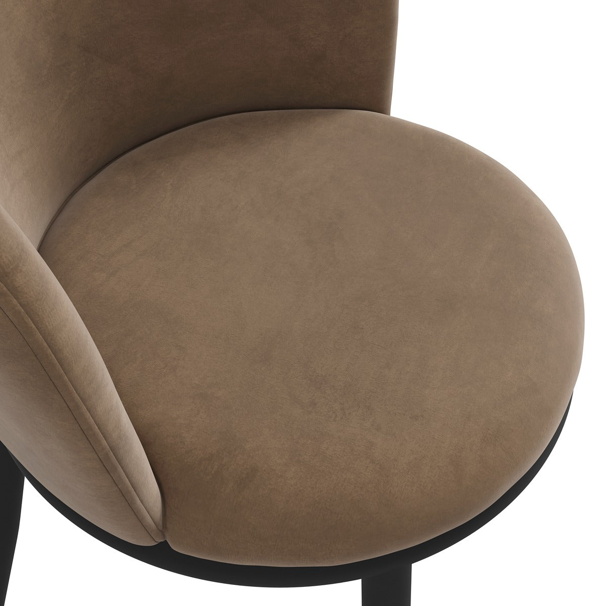 O&Co Clover Dining Chair in Mole & Black