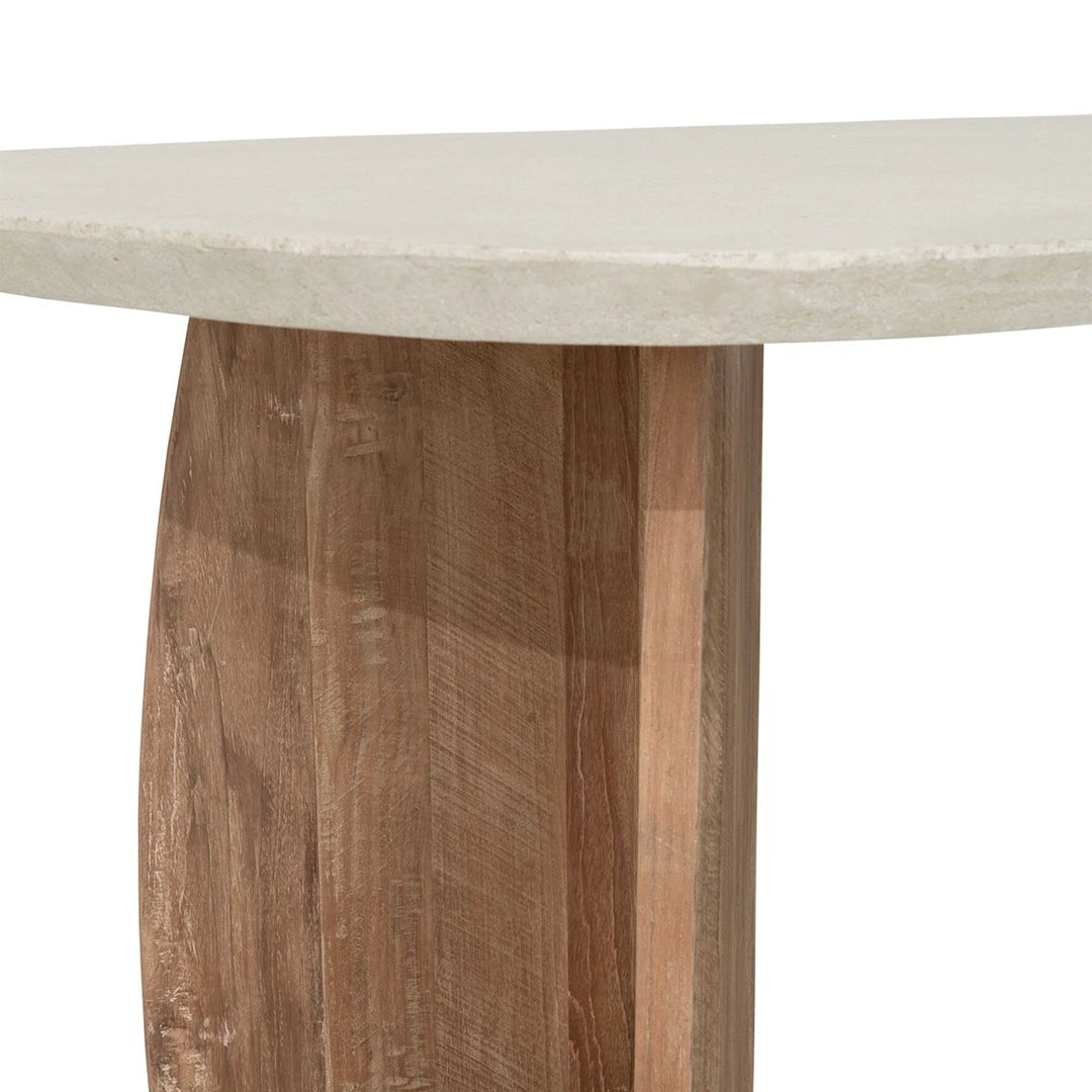 Nova Travertine Top Dining Table