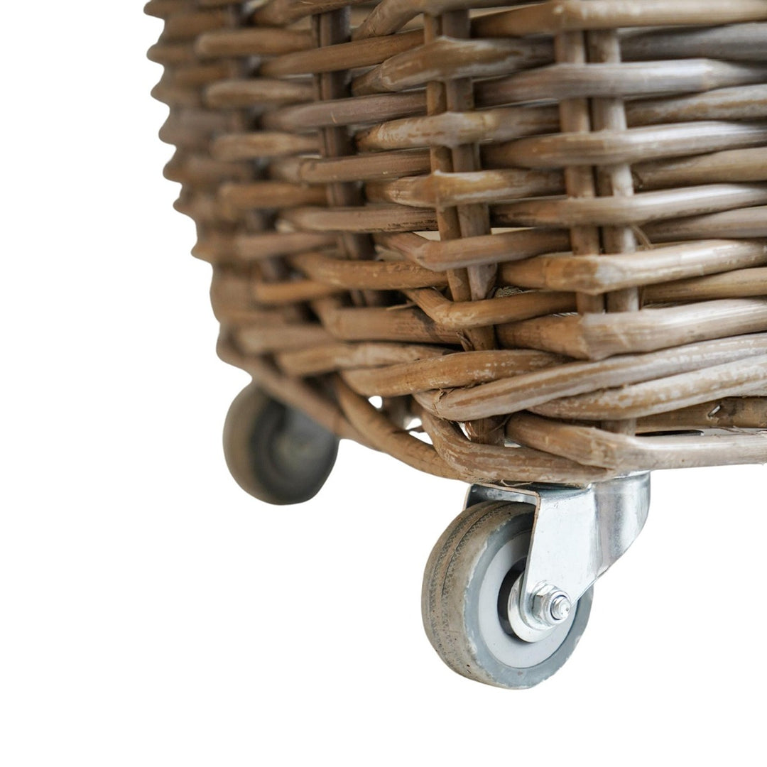 Log Cart - Natural Rattan Ivyline 4