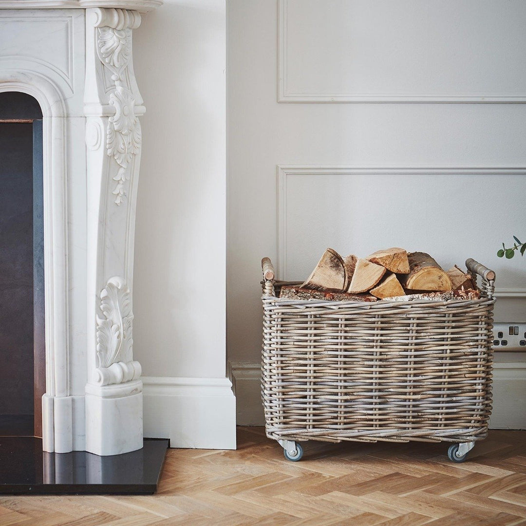 Log Cart - Natural Rattan Ivyline 2