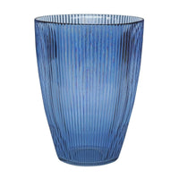 Ivyline Tall Ribbed Vase in Navy