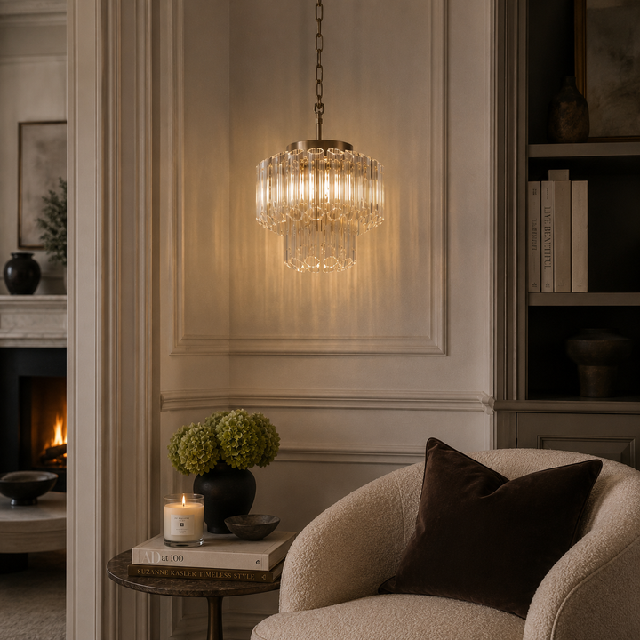 Nasser Chandelier 32cm - Antique Brass