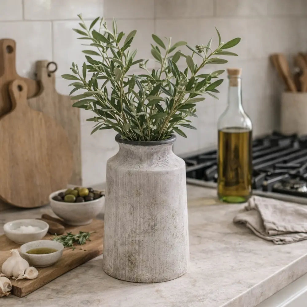 Bloomville Urn Vase - Stone