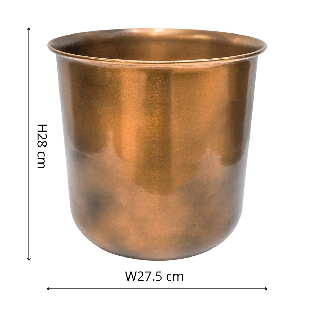 Ivyline Outdoor Hampton Copper Metal Planter