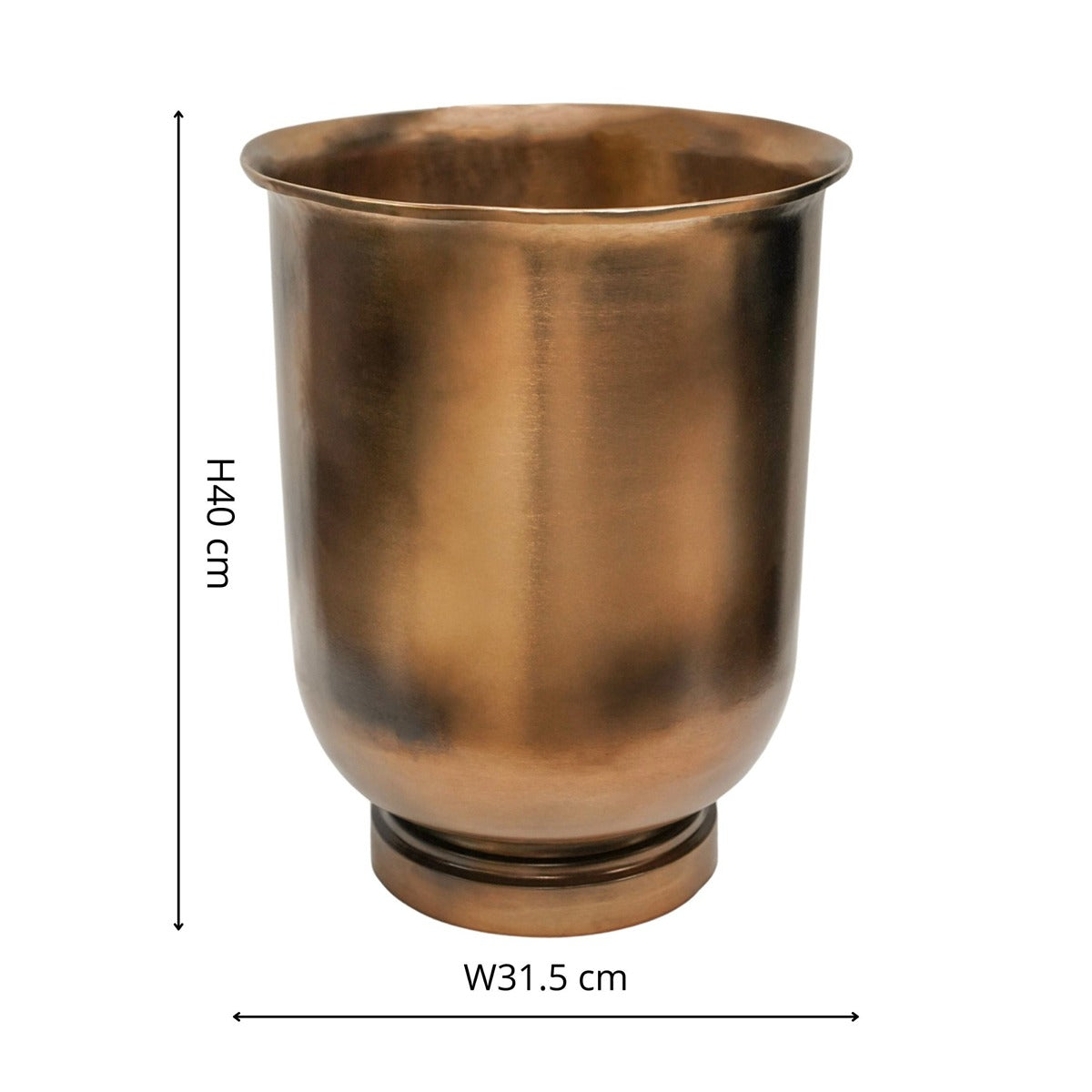 Ivyline Outdoor Hampton Copper Metal Urn