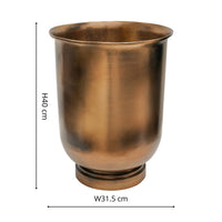 Ivyline Outdoor Hampton Copper Metal Urn