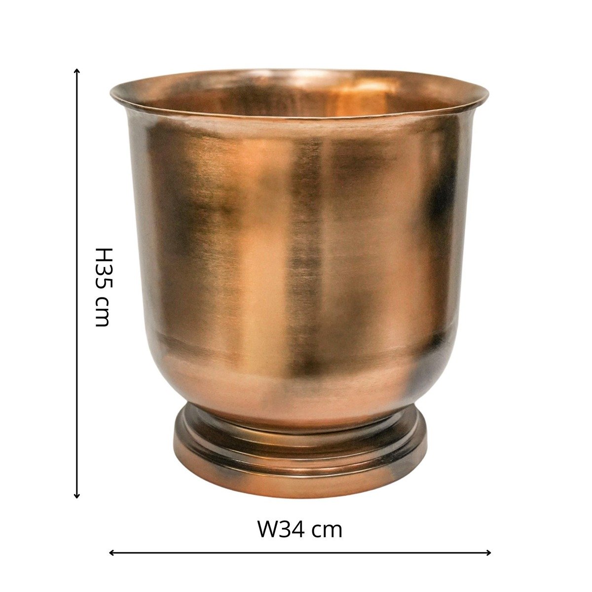 Ivyline Outdoor Hampton Copper Metal Urn