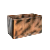 Ivyline Outdoor Hampton Rectangular Copper Metal Planter