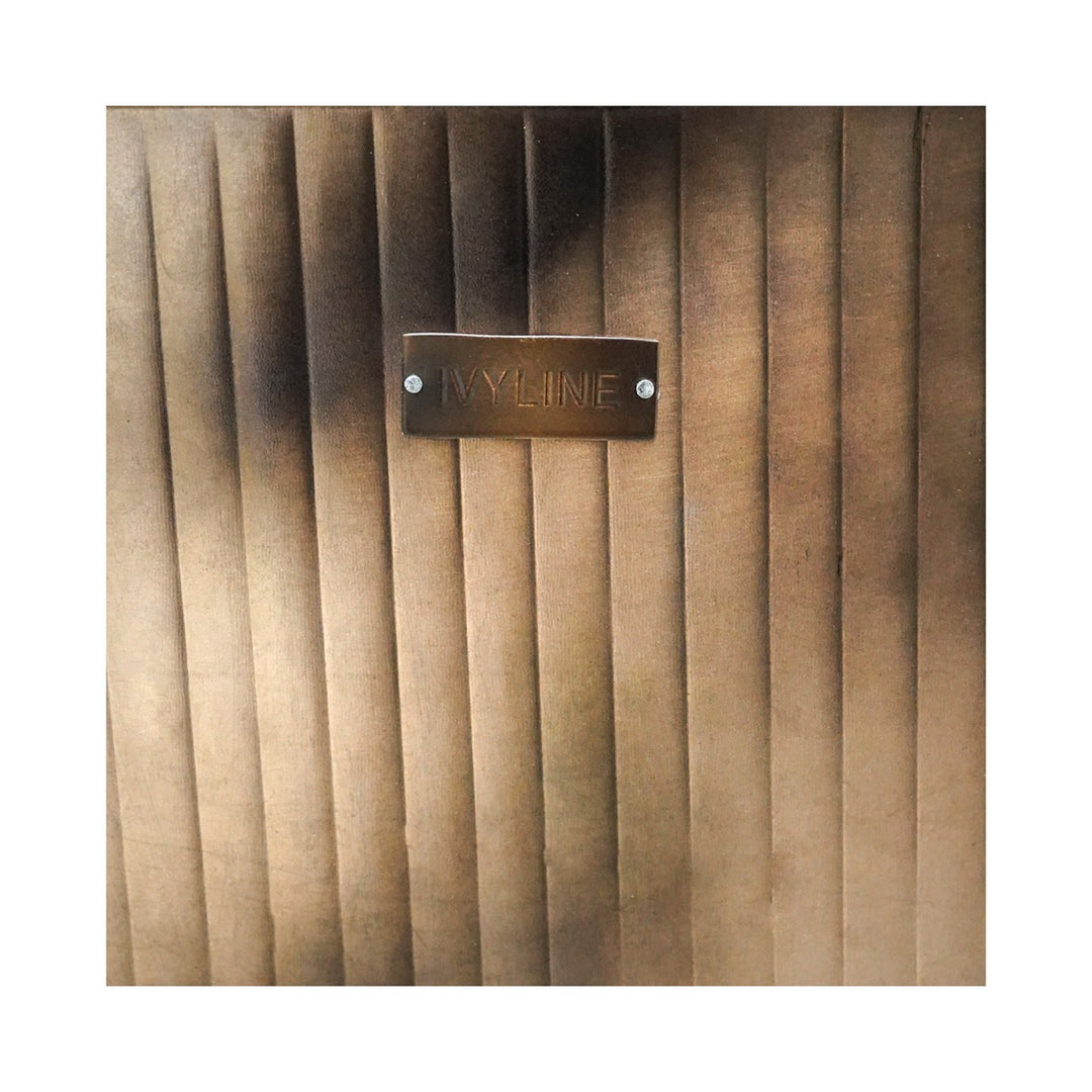 Outdoor Hampton Square Metal Planter - Copper Ivyline 4