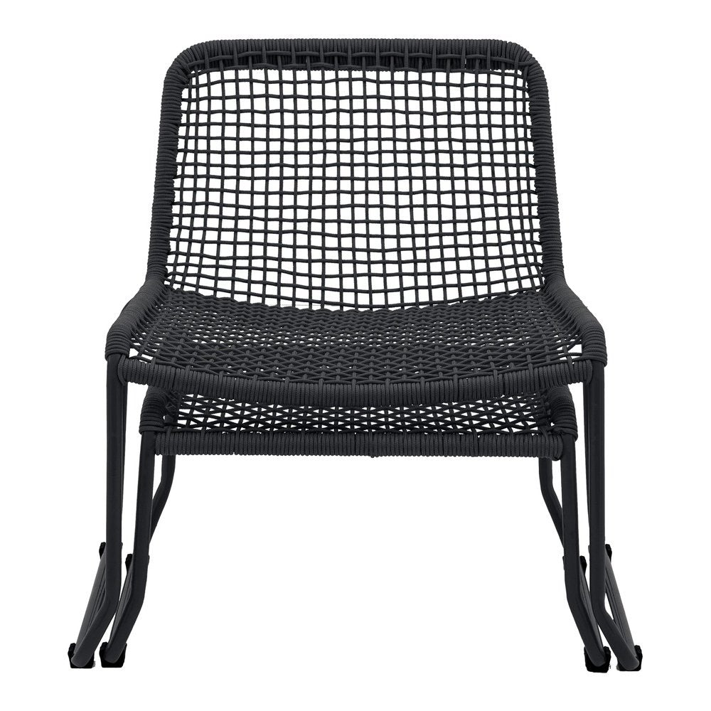 Outdoor Sosana Lounge Chair with Footstool - Black GalleryDS 1