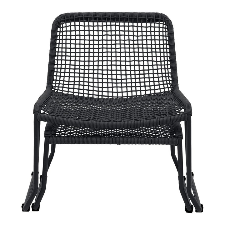 Outdoor Sosana Lounge Chair with Footstool - Black GalleryDS 1