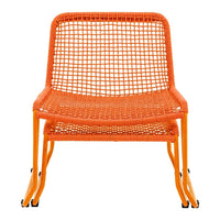 Gallery Interiors Outdoor Sosana Lounge Chair with Footstool in Orange