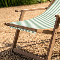 Gallery Interiors Outdoor Cino Deck Chair in Verde Stripe