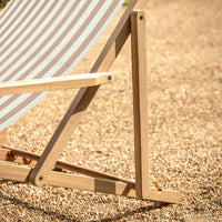 Gallery Interiors Outdoor Cino Deck Chair in Clay Stripe