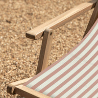 Gallery Interiors Outdoor Cino Deck Chair in Clay Stripe