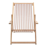 Gallery Interiors Outdoor Cino Deck Chair in Clay Stripe