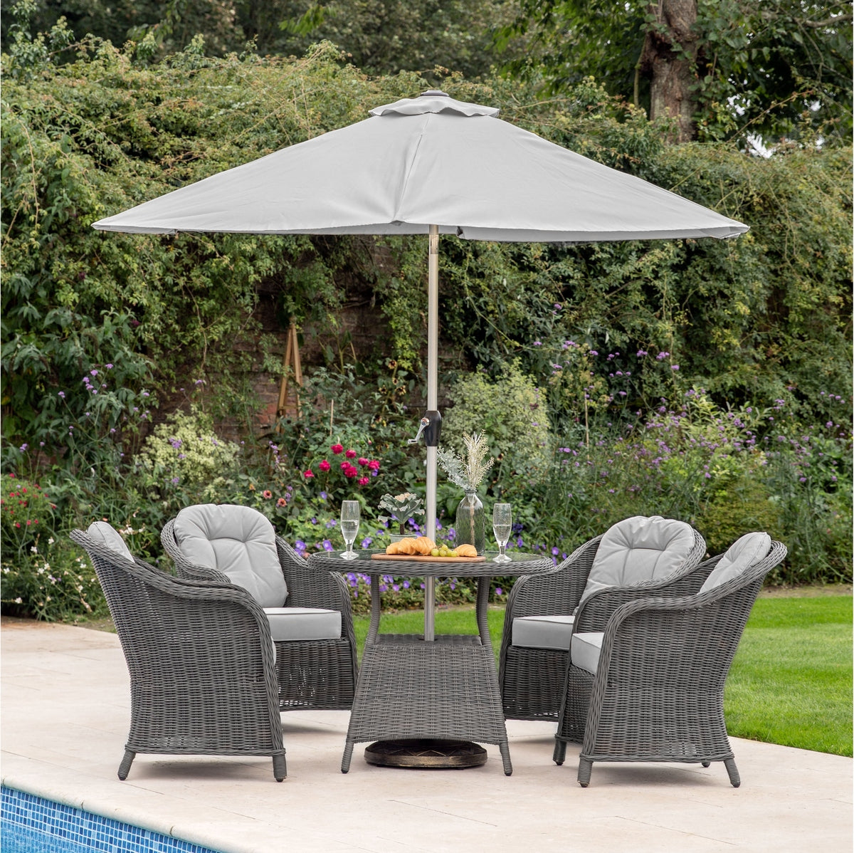 Gallery Outdoor Vivek 2x3m Parasol Grey