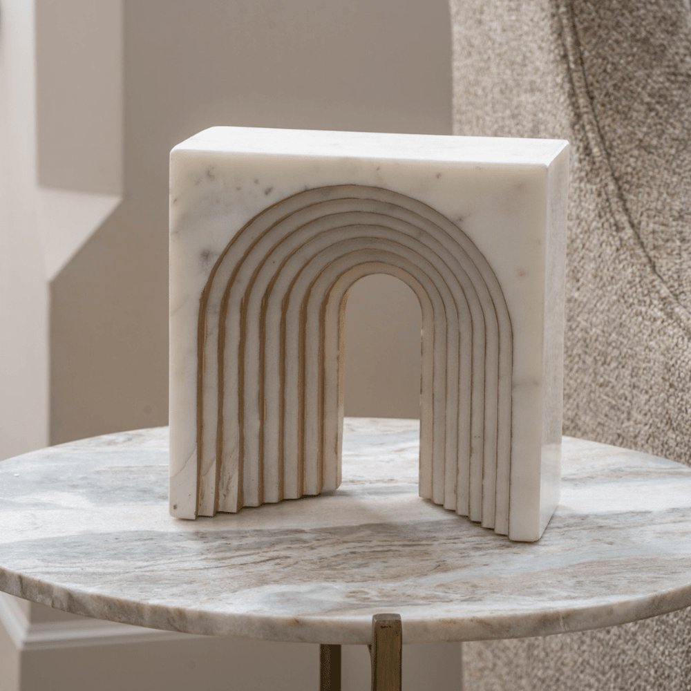 Genoa Decorative Sculpture - White Marble Libra 2