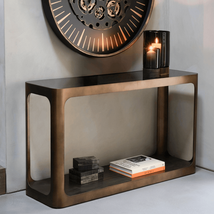 Thorpe Console Table - Metal & Glass Libra 3