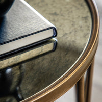 Gallery Interiors Highgate Side Table in Antique Gold