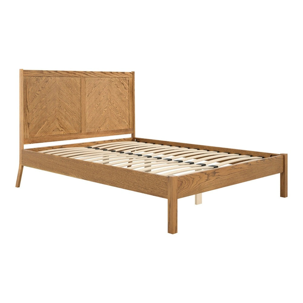 O&Co Lula King Size Bed in Smoked Wood