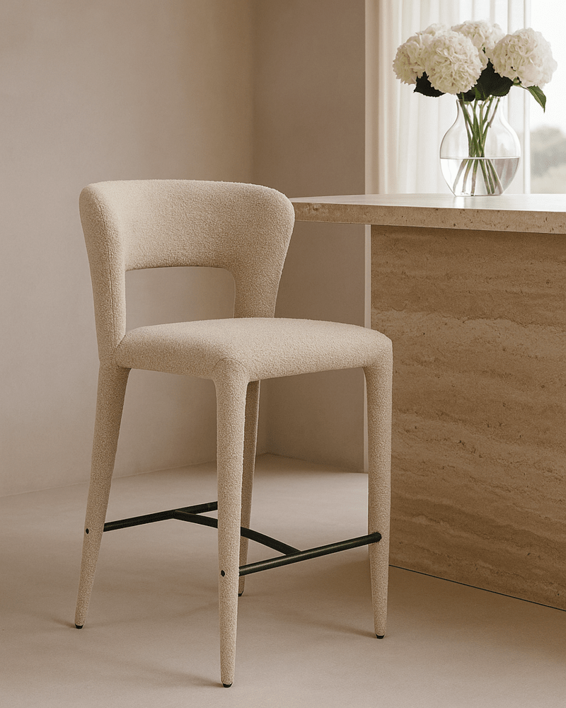 Pari I Bar Stool - Chex Boucle Steam Tommy Franks 2