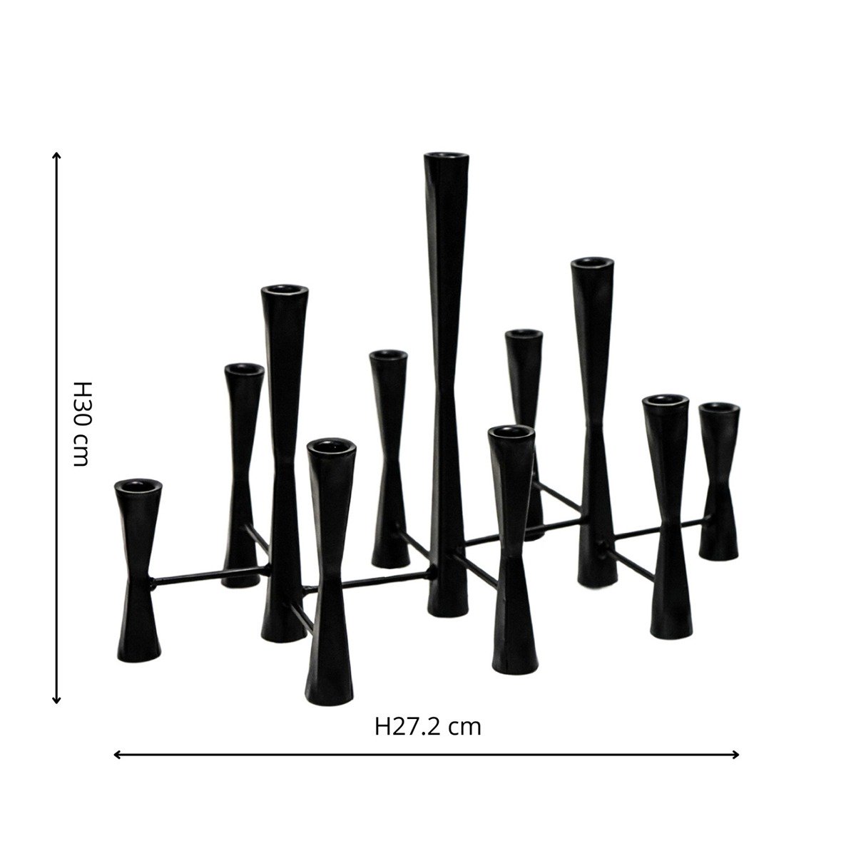 Ivyline Parker 11 Piece Black Candle Centerpiece