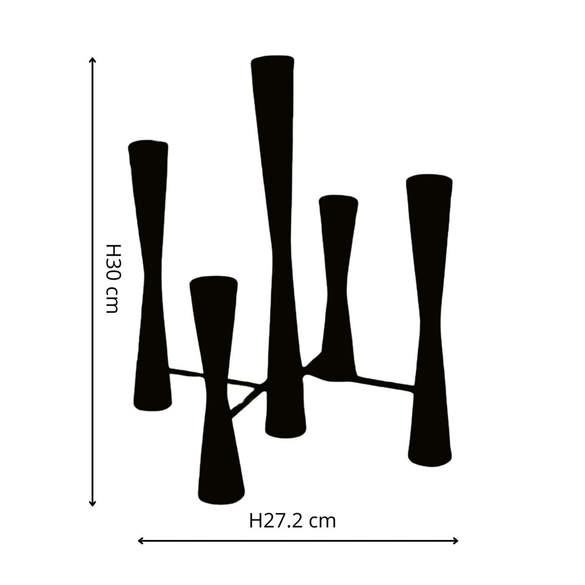 Ivyline Parker 5 Piece Black Candle Centerpiece