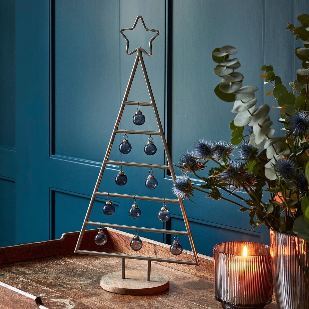 Ivyline Pewter Christmas Tree with Star