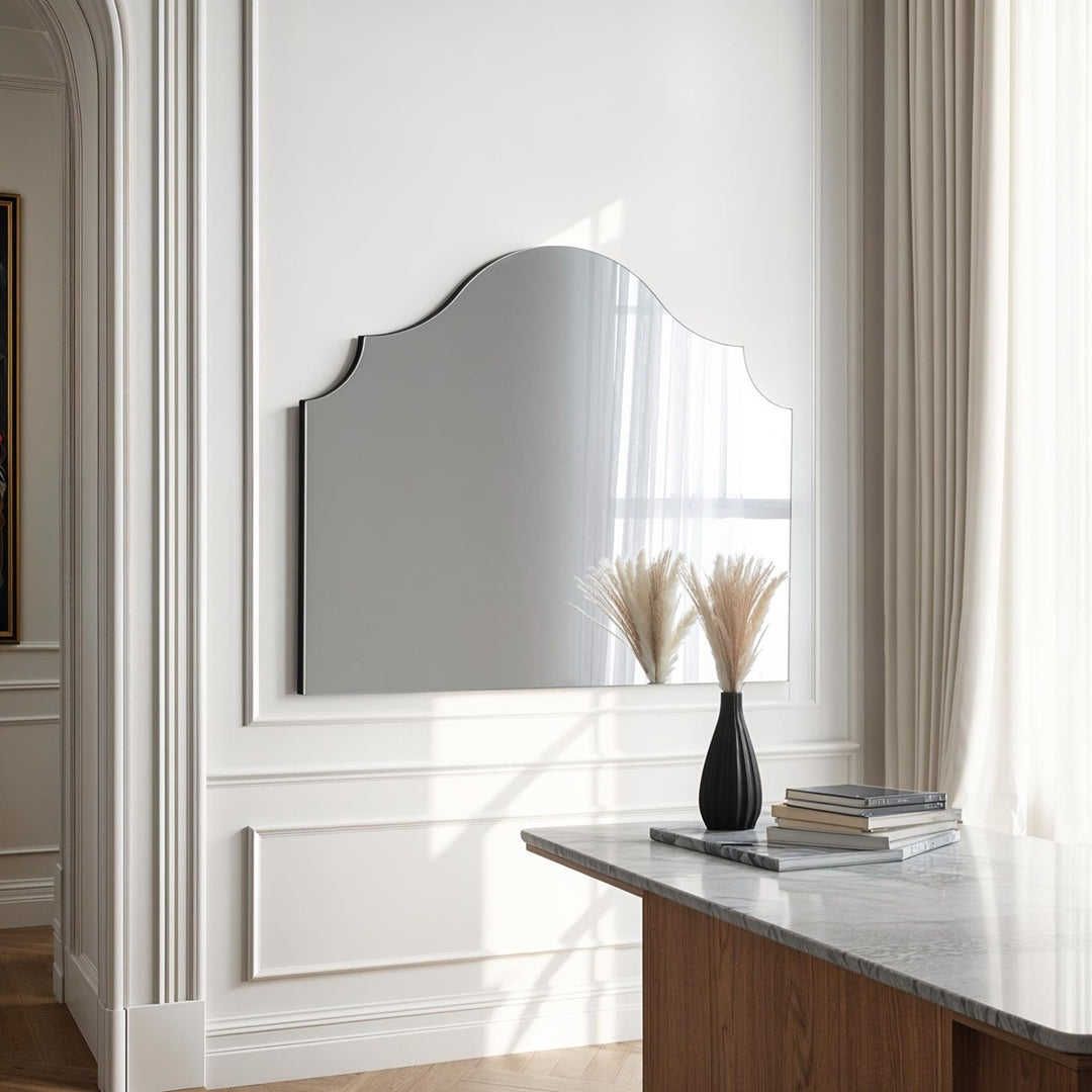 Paris Arched Mantle Mirror - Black Yearn Mirrors 3