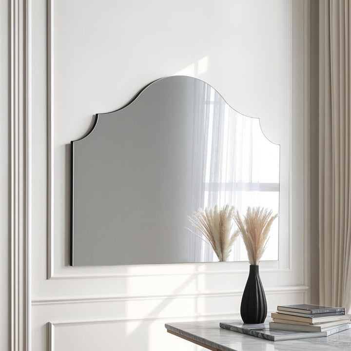 Paris Arched Mantle Mirror - Black Yearn Mirrors 4