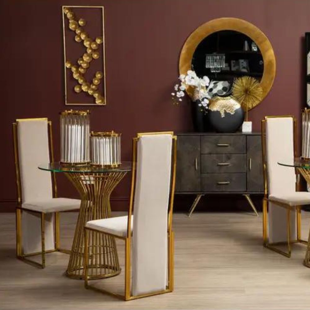 Olivia's Vogue Dining Table in Gold