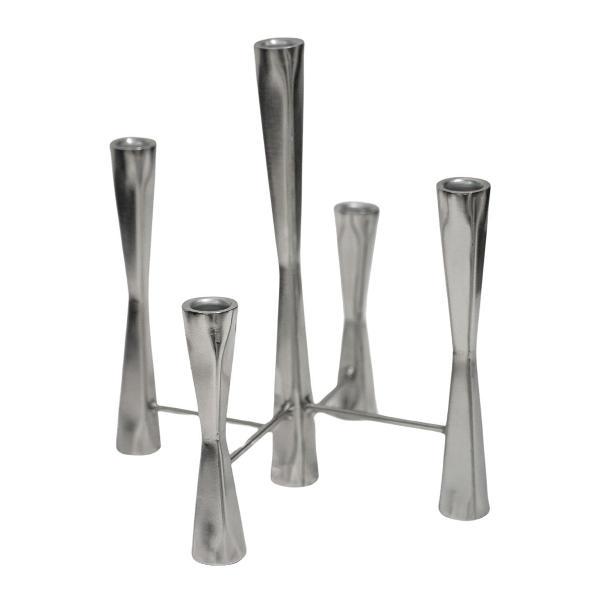 Ivyline Parker 5 Piece Candle Centerpiece in Silver